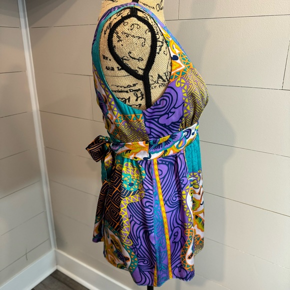 Anthropologie Alice & Trixie Silk Print Sleeveless Top Small - Picture 2 of 7